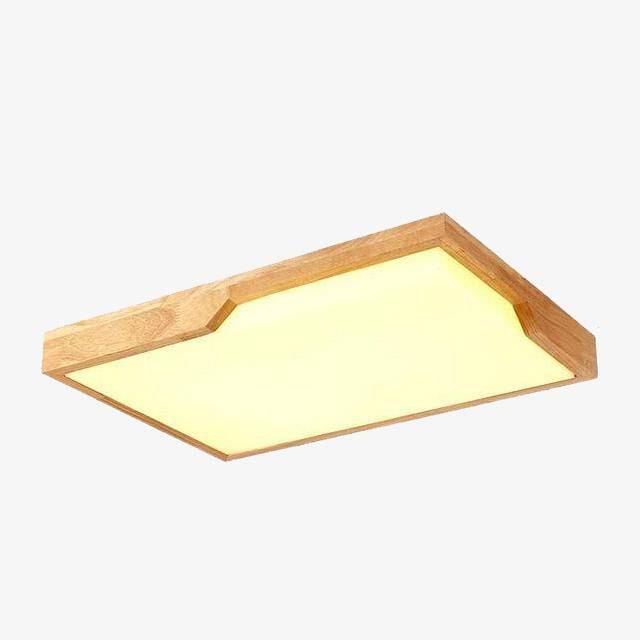 Plafonnier rectangle en bois à LED Tatami - Luminance Nature