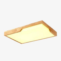 Plafonnier rectangle en bois à LED Tatami - Luminance Nature