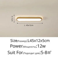 Plafonnier rectangulaire design pour couloir. | Marco Lucetti Or L45x12x5cm / Intensité variable avec télécommande