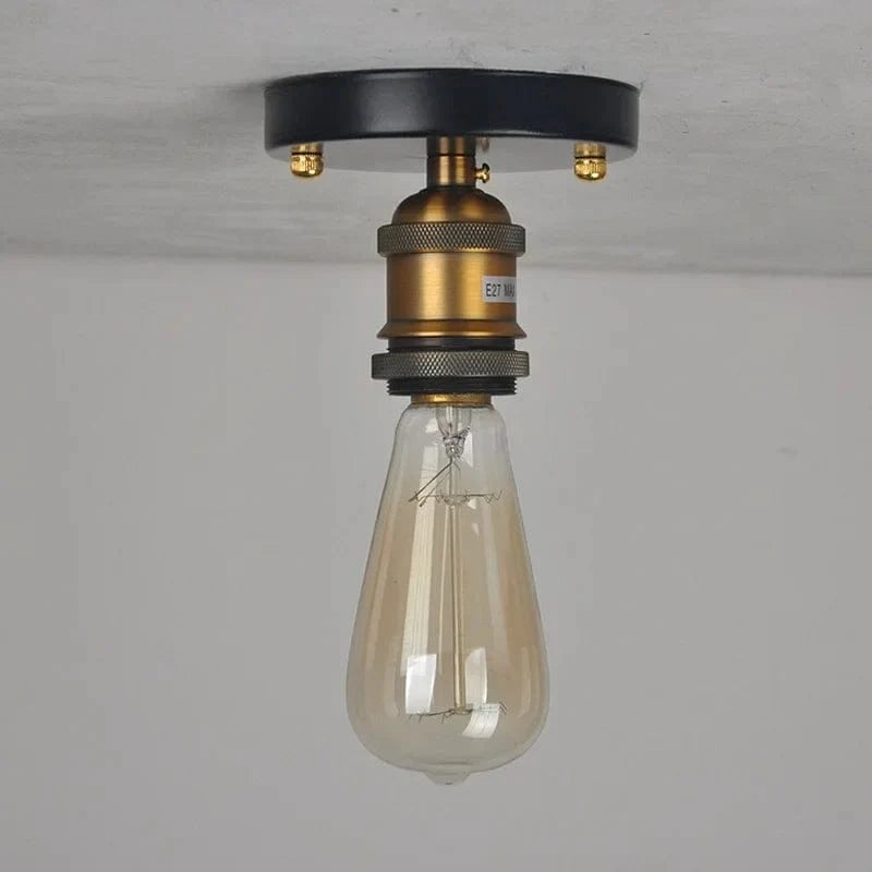 Plafonnier Rétro Américain en Métal Industriel Fer Loft - Style Vintage  | Marco Lucetti