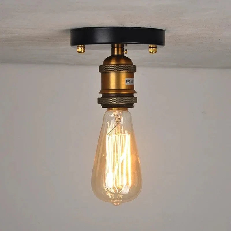 Plafonnier Rétro Américain en Métal Industriel Fer Loft - Style Vintage  | Marco Lucetti