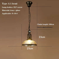 Plafonnier rétro américain idéal pour restaurants, bars et billards | Marco Lucetti A1 / Blanc chaud