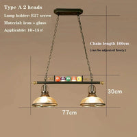 Plafonnier rétro américain idéal pour restaurants, bars et billards | Marco Lucetti A2 / Blanc chaud