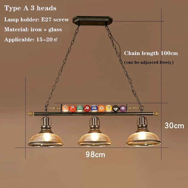 Plafonnier rétro américain idéal pour restaurants, bars et billards | Marco Lucetti A3 / Blanc chaud