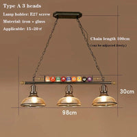 Plafonnier rétro américain idéal pour restaurants, bars et billards | Marco Lucetti A3 / Blanc chaud