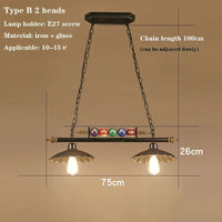 Plafonnier rétro américain idéal pour restaurants, bars et billards | Marco Lucetti B2 / Blanc chaud