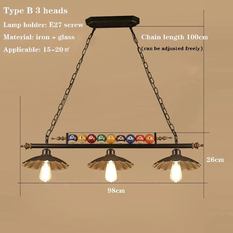 Plafonnier rétro américain idéal pour restaurants, bars et billards | Marco Lucetti B3 / Blanc chaud