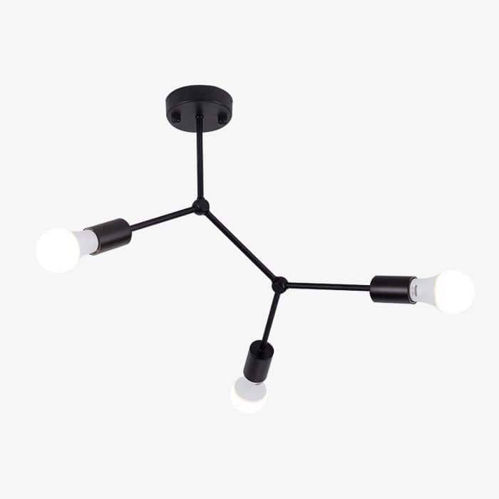 Plafonnier Rétro Branche de Spots Personality | Marco Lucetti Noir / 3 lampes / Froide