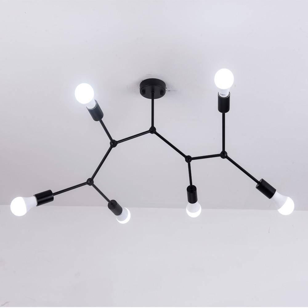 Plafonnier Rétro Branche de Spots Personality | Marco Lucetti Noir / 6 lampes / Froide