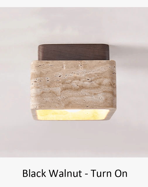 Plafonnier Rétro Carré Jaune - Luminaire Surprenant Calme | Marco Lucetti