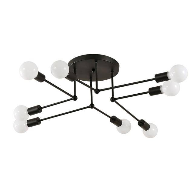 Plafonnier rétro en métal avec plusieurs lampes Personality | Marco Lucetti 8 lampes