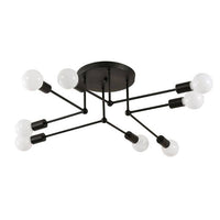 Plafonnier rétro en métal avec plusieurs lampes Personality | Marco Lucetti 8 lampes