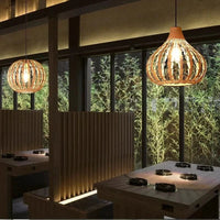 Plafonnier rétro en rotin tissé - Style Vintage | Marco Lucetti