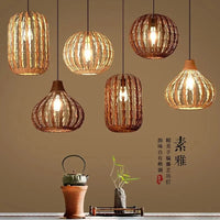 Plafonnier rétro en rotin tissé - Style Vintage | Marco Lucetti