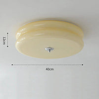 Plafonnier rétro en verre crème pour une ambiance française. | Marco Lucetti Beige 40cm / 3 couleurs