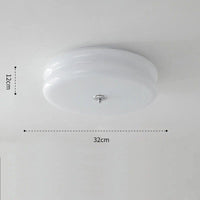 Plafonnier rétro en verre crème pour une ambiance française. | Marco Lucetti Blanc 32cm / 3 couleurs