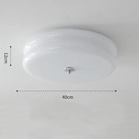 Plafonnier rétro en verre crème pour une ambiance française. | Marco Lucetti Blanc 40cm / 3 couleurs