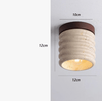 Plafonnier rétro jaune en pierre de grotte pour un couloir tendance | Marco Lucetti