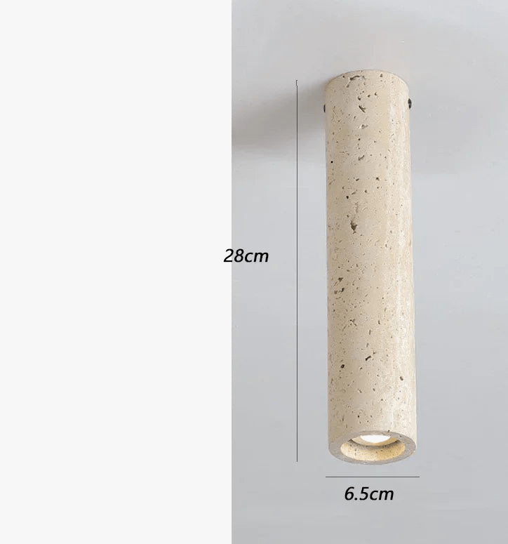 Plafonnier rétro jaune en pierre de grotte pour un couloir tendance | Marco Lucetti