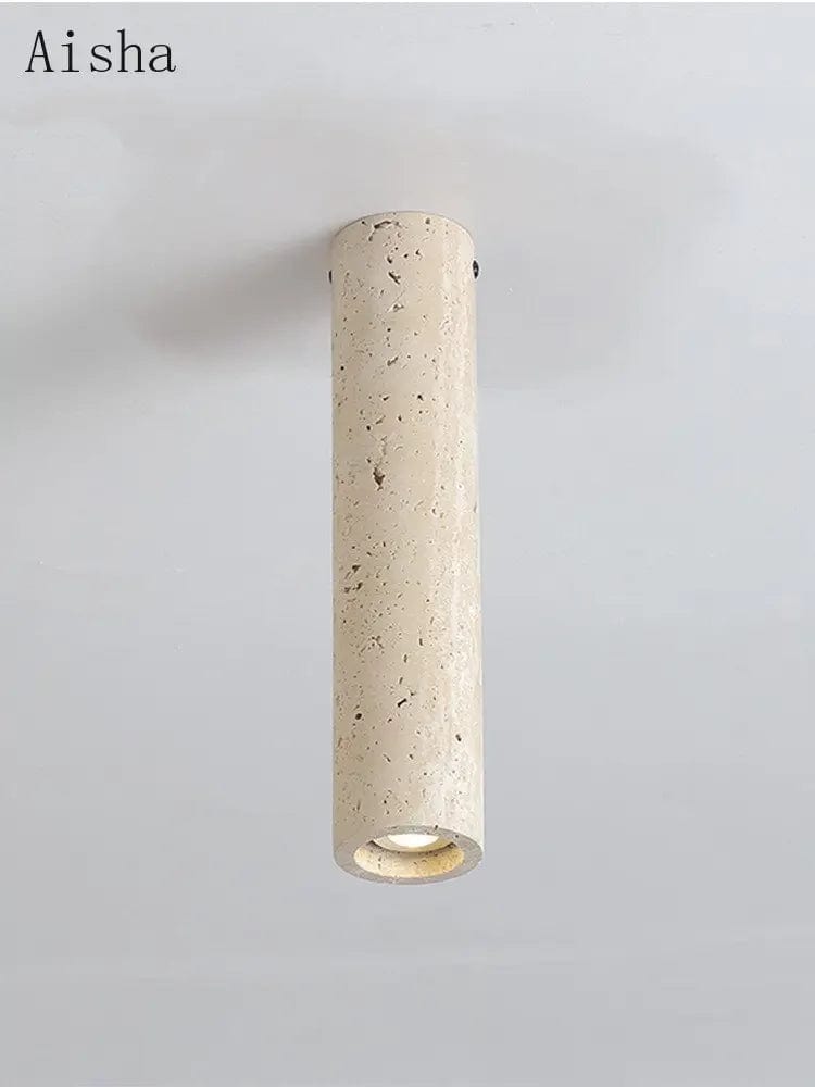 Plafonnier rétro jaune en pierre de grotte pour un couloir tendance | Marco Lucetti