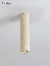 Plafonnier rétro jaune en pierre de grotte pour un couloir tendance | Marco Lucetti