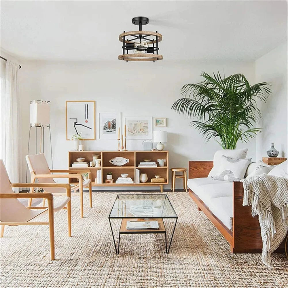 Plafonnier rétro "Vintage Glow" semi-encastré à 2 lumières | Marco Lucetti