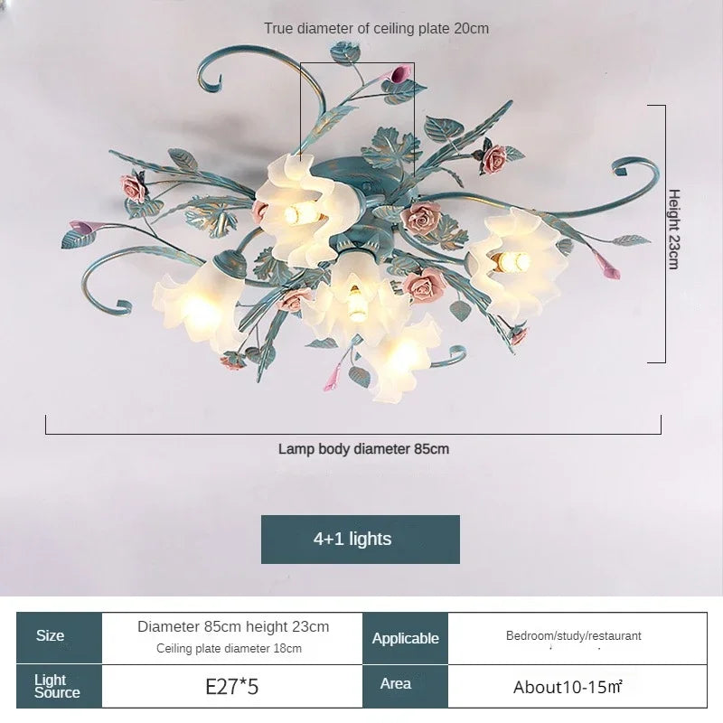 Plafonnier LED "Romance Rustique"