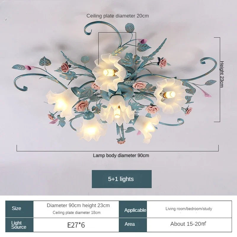 Plafonnier LED "Romance Rustique"