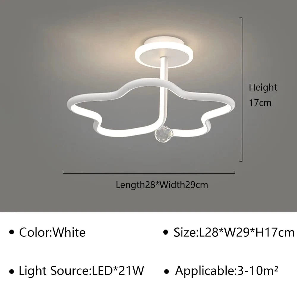 Plafonnier Rond Cristal LED | Marco Lucetti B Blanc / Blanc chaud
