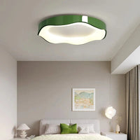 Plafonnier rond design moderne à leds pour une décoration intérieure créative | Marco Lucetti D50 Vert / 3 couleurs sans télécommande