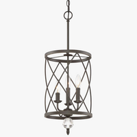 Plafonnier rond Vintage en cristal
