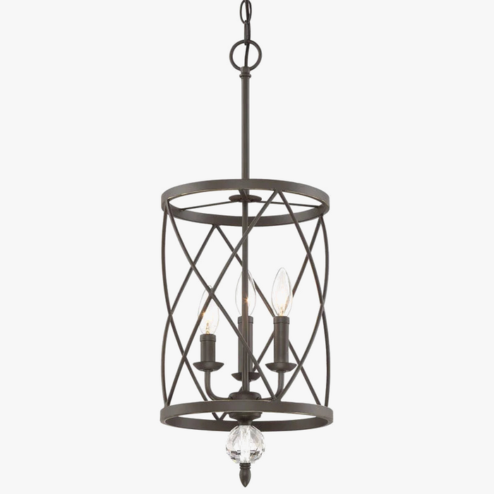 Plafonnier rond Vintage en cristal