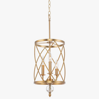 Plafonnier rond Vintage en cristal