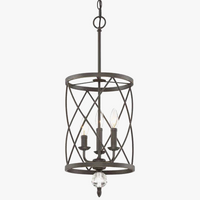 Plafonnier rond Vintage en cristal