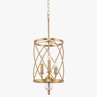 Plafonnier rond Vintage en cristal