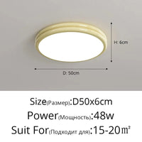 Plafonnier rond minimaliste LED pour éclairage intérieur | Marco Lucetti Jaune 50cm / Luminosité variable