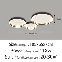 Plafonnier Rond Minimaliste Moderne avec Spectre Complet