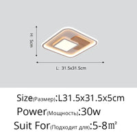Plafonnier rond moderne en bois véritable avec LEDs décoratives - Éclat Naturel | Marco Lucetti A carré de 31,5 cm / Blanc froid Pas de télécommande
