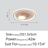 Plafonnier rond moderne en bois véritable avec LEDs décoratives - Éclat Naturel | Marco Lucetti A rond de 51,5 cm / Blanc chaud Pas de télécommande
