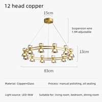 Plafonnier Rond Verre et Cuivre eleganzza | Marco Lucetti