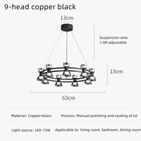 Plafonnier Rond Verre et Cuivre eleganzza | Marco Lucetti