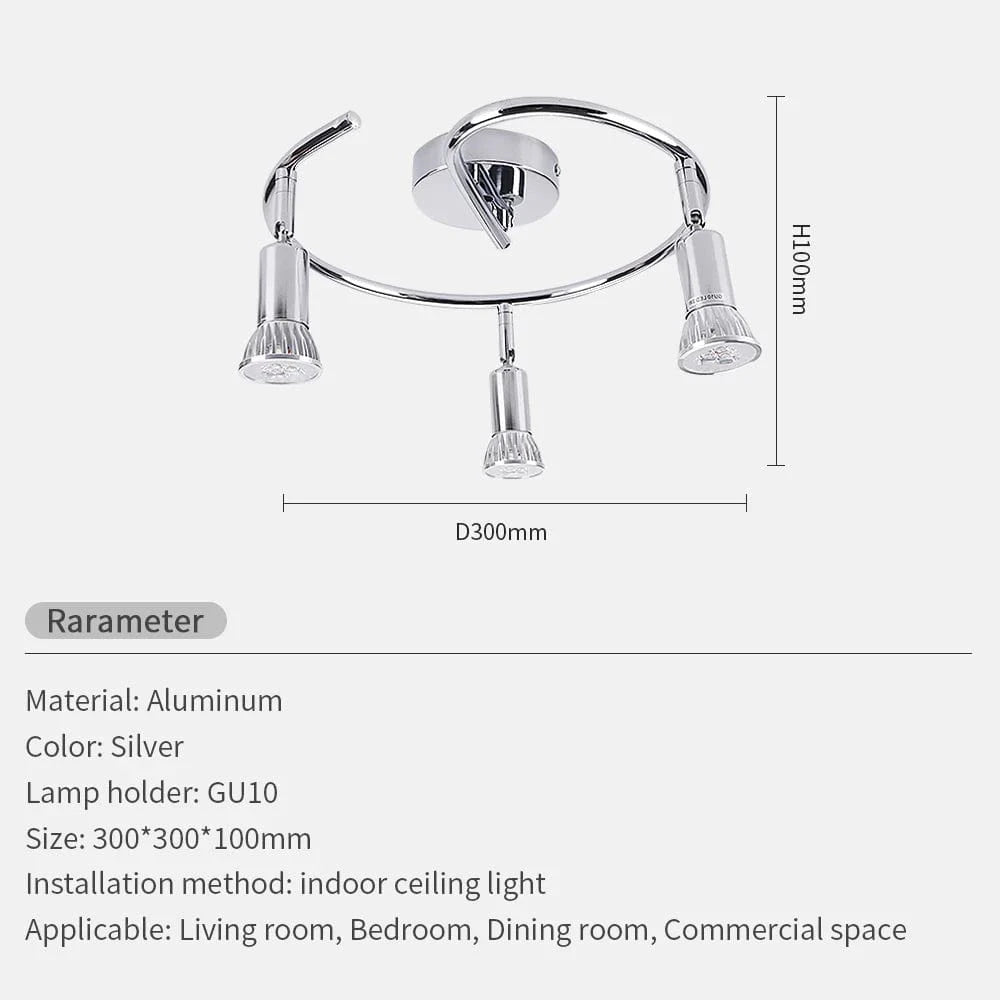 Plafonnier Rotatif Premium à 3 Voies  | Marco Lucetti