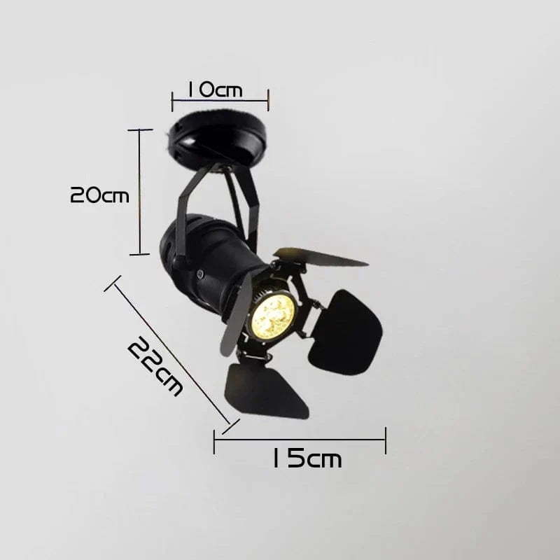 Plafonnier Rotatif Rétro Américain pour Bars et Restaurants Industriels | Marco Lucetti Petit 1