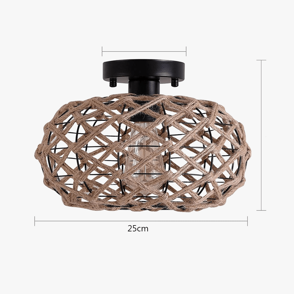 Plafonnier « Rustic Hemp Rope » industrielle | Marco Lucetti