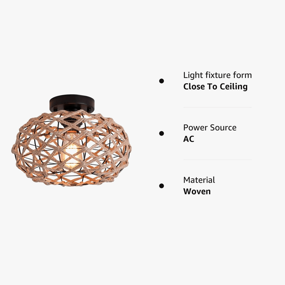 Plafonnier « Rustic Hemp Rope » industrielle | Marco Lucetti