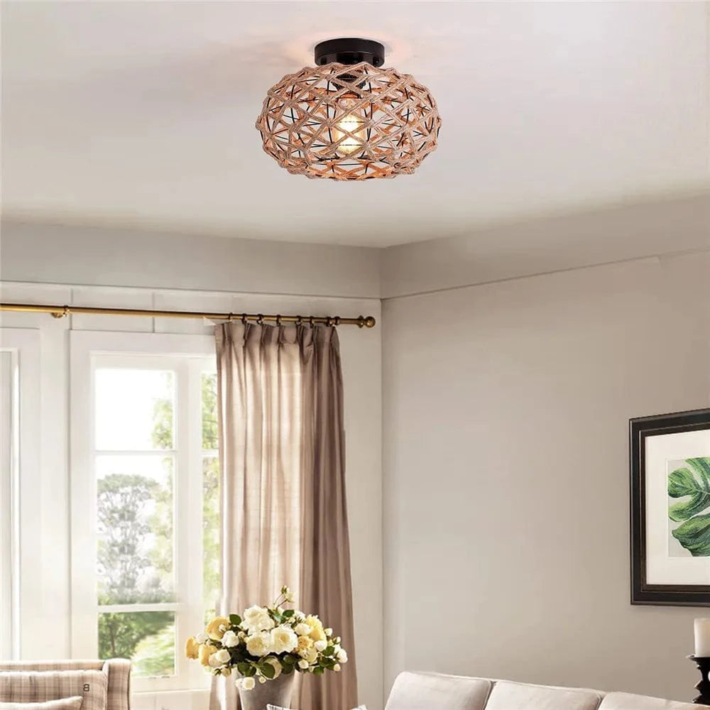 Plafonnier « Rustic Hemp Rope » industrielle | Marco Lucetti