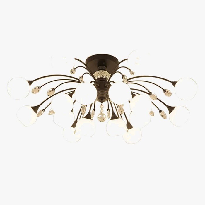 Plafonnier Luxe Cristal Phare - Élégance Brillante