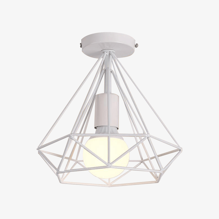 Plafonnier Scandinave Cage à Oiseau Blanc | Marco Lucetti