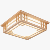 Plafonnier Scandinave en Bois Massif Carré LED Décoratif | Marco Lucetti