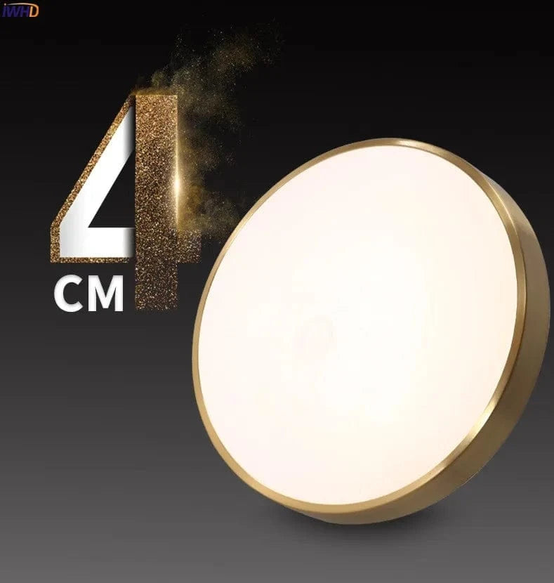 Plafonnier Scandinave Moderne en Cuivre LED Acrylique IWHD | Marco Lucetti